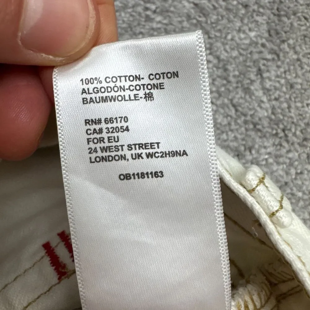 BDG Urban Outfitters Cowbuy Wide Leg Denim Jeans Womens 25 Off White High Rise